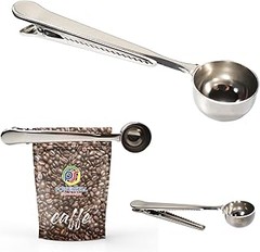 ¿Qué son las cucharas dosificadoras con clip para bolsas de café?