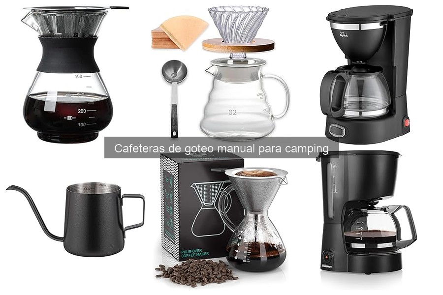 Accesorios esenciales para cafetera de goteo manual en camping