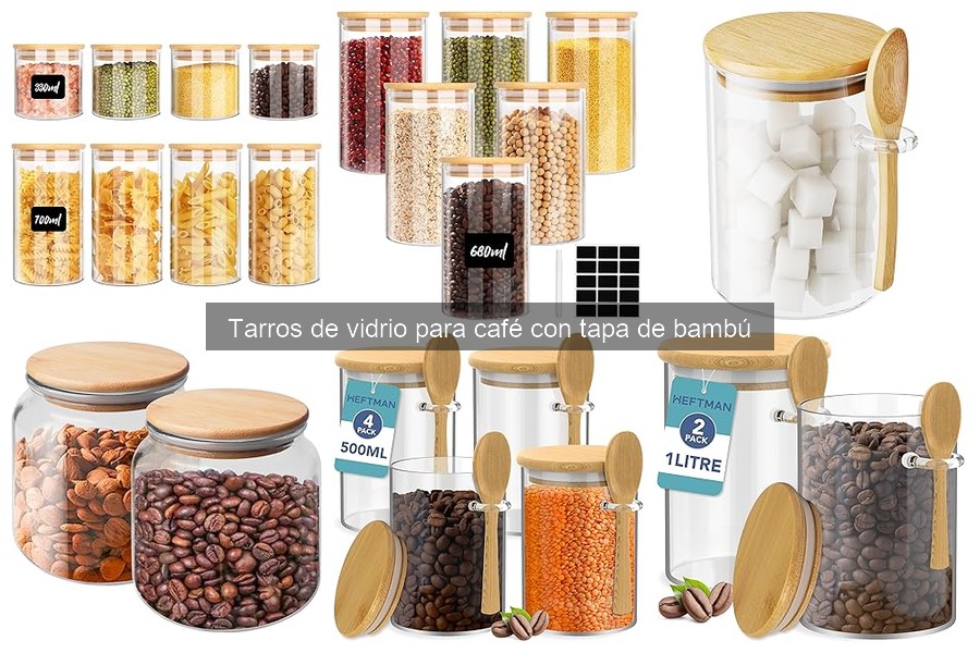 Accesorios ideales para tarros de vidrio de café