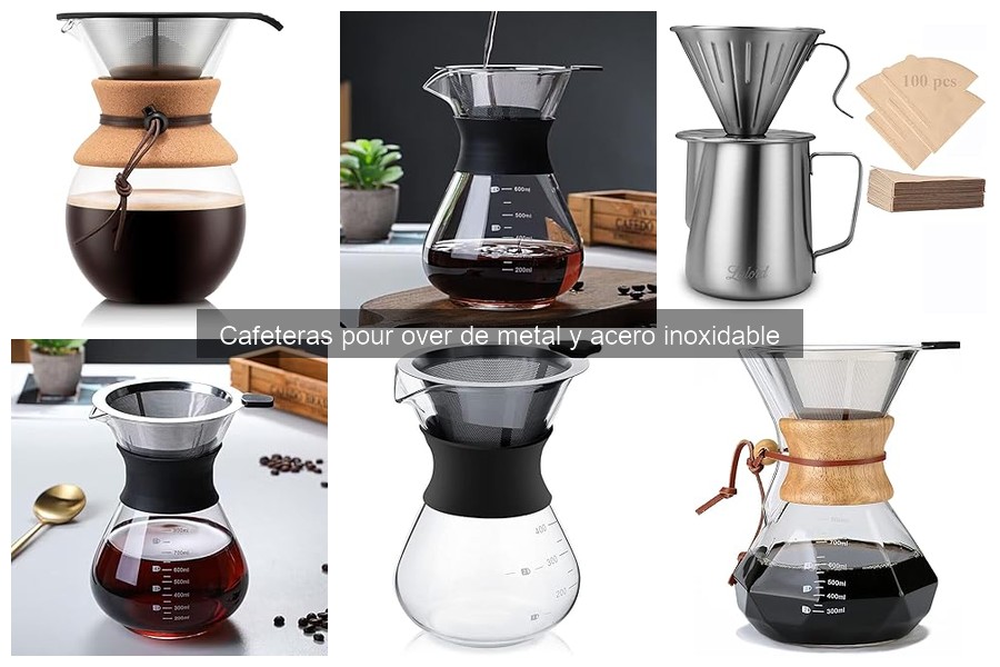Alternativas a cafeteras pour over de metal para café en casa