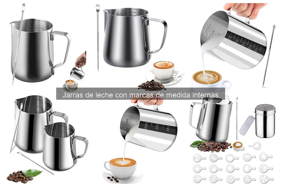 Alternativas a jarras de leche con marcas de medida internas