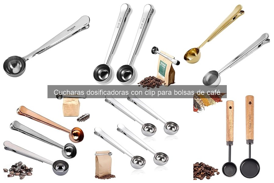 Alternativas de cucharas dosificadoras con clip para café