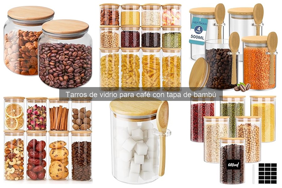 Beneficios de usar tarros de vidrio con tapa de bambú para café