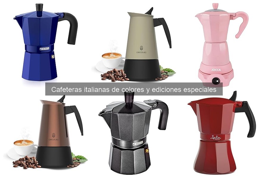 Cafeteras italianas de colores: diseño y estética únicas