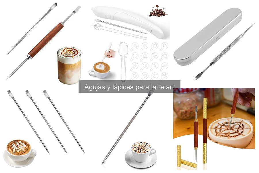 ¿Cómo usar agujas y lápices para latte art de manera efectiva?