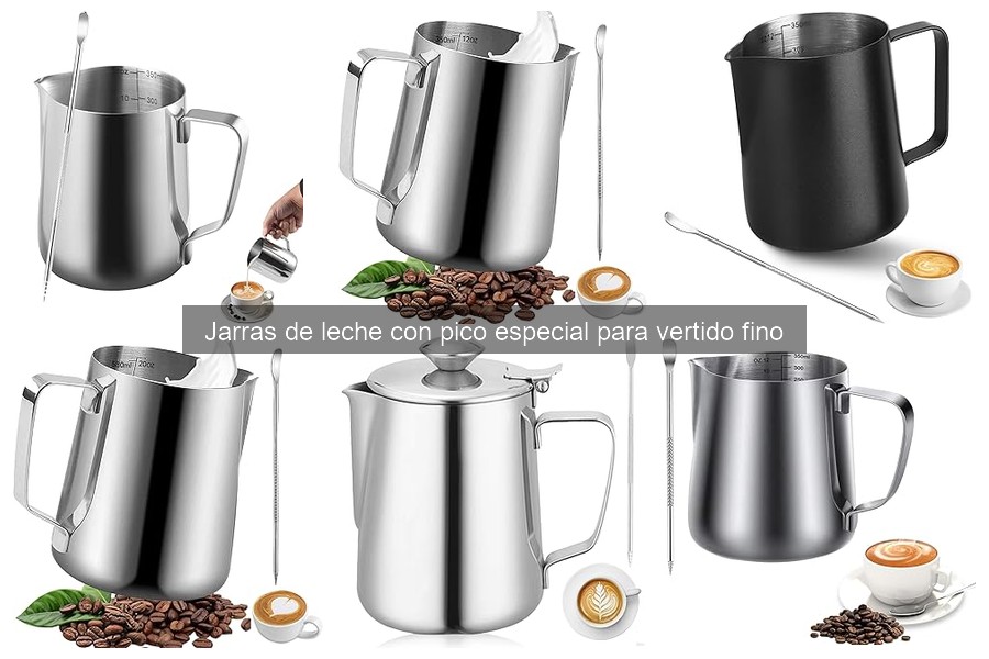 Cómo usar una jarra de leche para vertido fino en café