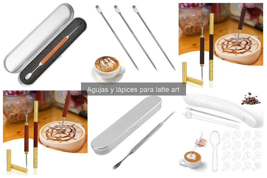 Comparativa de agujas y lápices para latte art
