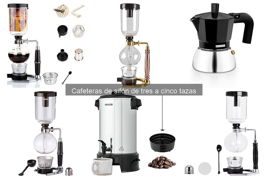 ** Comparativa de cafeteras de sifón de 3 a 5 tazas: Mejores opciones