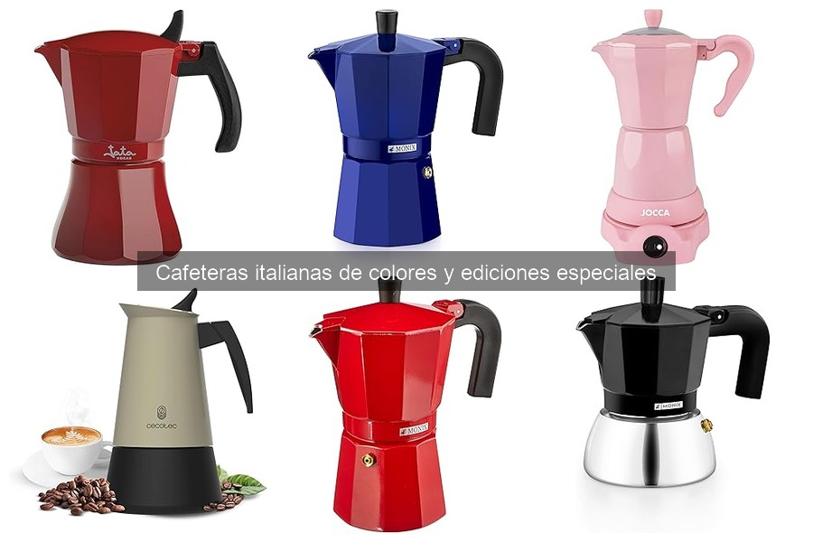 Comparativa de cafeteras italianas de colores para tu hogar