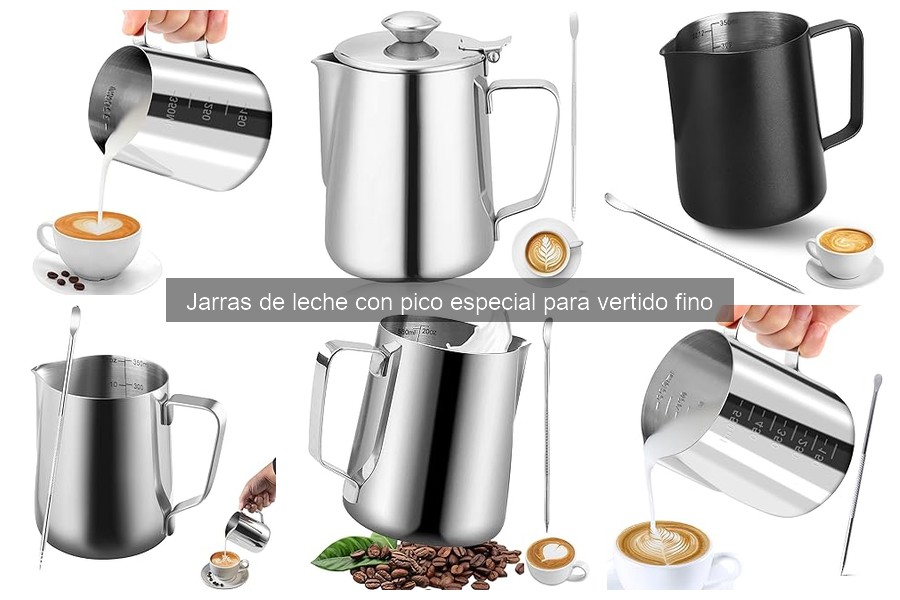 Comparativa de Jarras de Leche con Pico Especial para Baristas