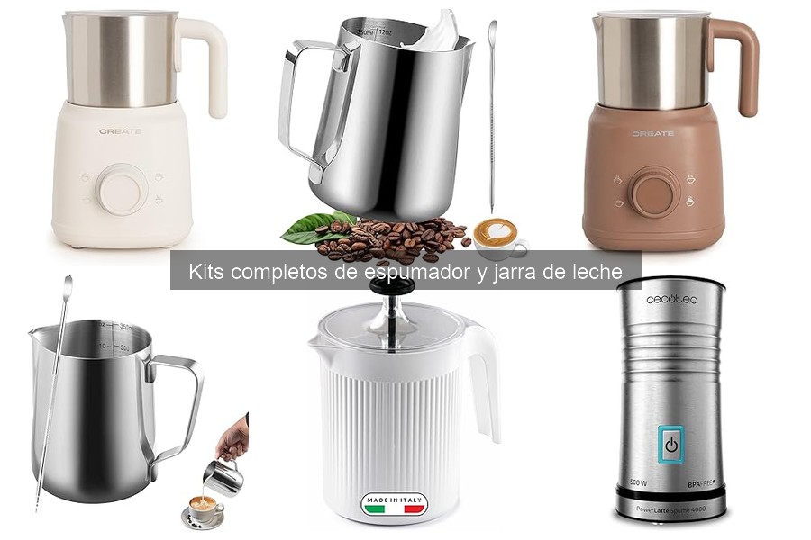 Comparativa de Kits de Espumador y Jarra de Leche en Amazon