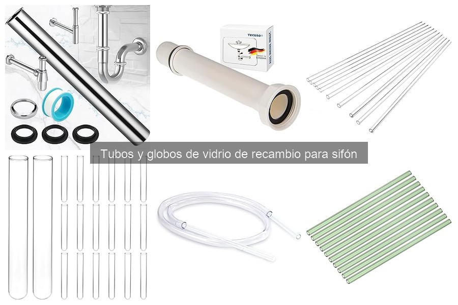 Comparativa de tubos y globos de vidrio para sifón