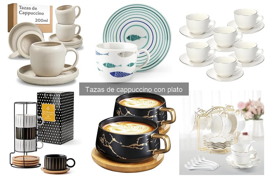 Comparativa: Tazas de cappuccino con y sin plato