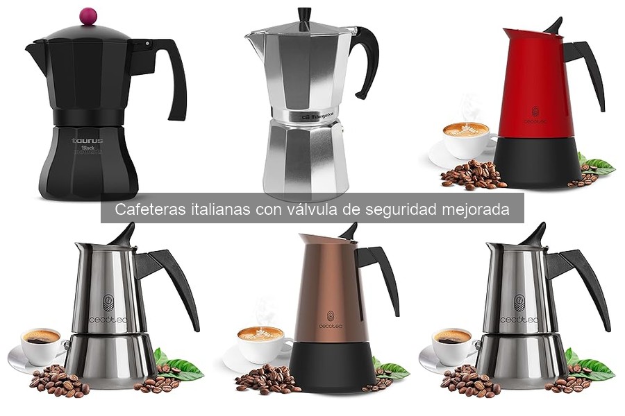 Dónde comprar cafeteras italianas con válvula de seguridad