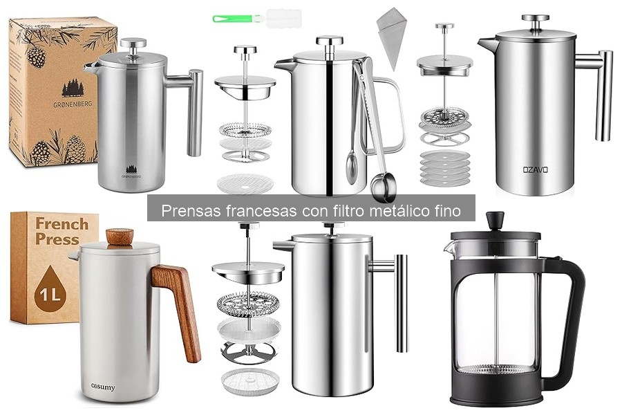 Dónde comprar prensas francesas con filtro metálico fino