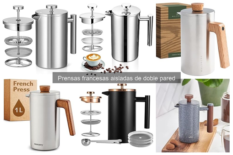 Guía para usar una prensa francesa aislada de doble pared