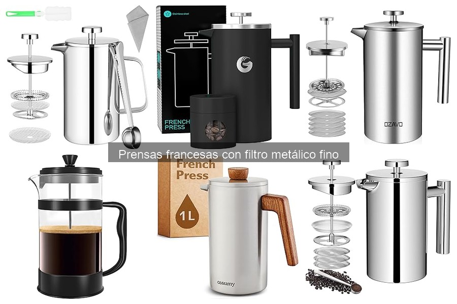 Mejores prensas francesas con filtro metálico para café