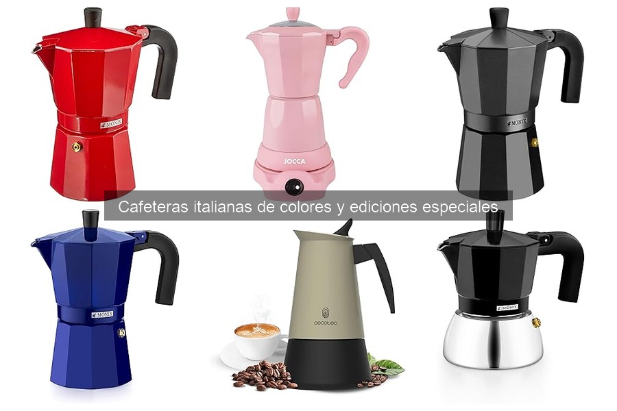 Mejores tiendas para comprar cafeteras italianas de colores
