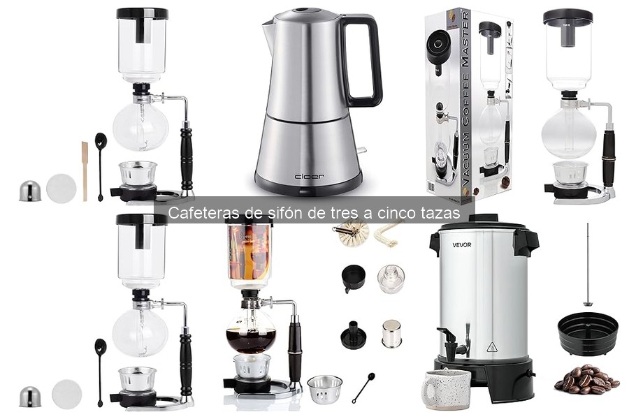 Precio promedio de cafeteras de sifón de 3 a 5 tazas