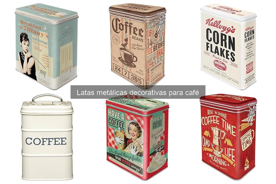 Precios de latas metálicas decorativas para café