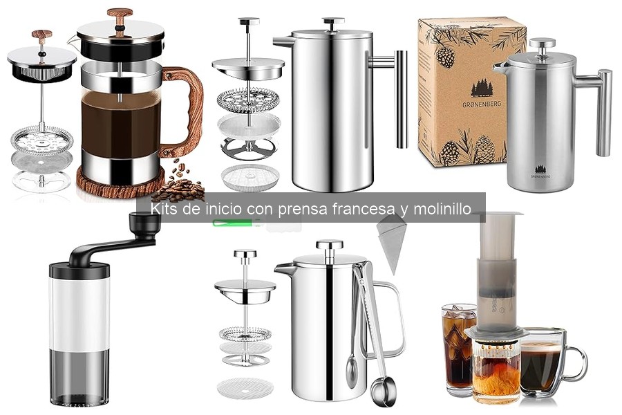 ¿Qué es un kit de inicio con prensa francesa y molinillo?