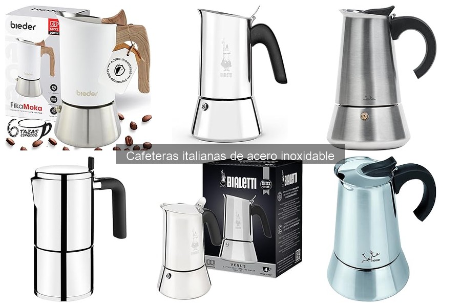 ¿Qué es una cafetera italiana de acero inoxidable?