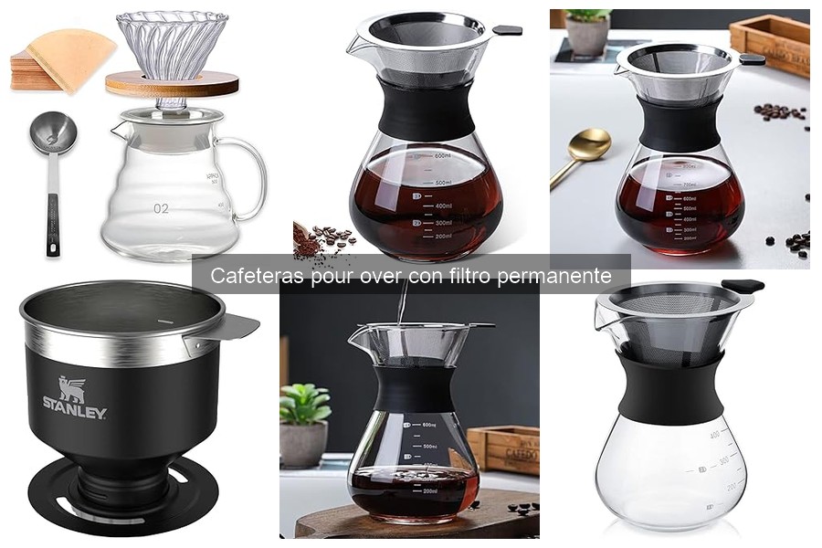 ¿Qué es una cafetera pour over con filtro permanente?