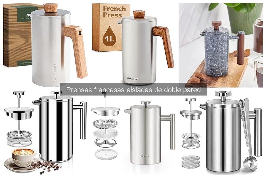¿Qué es una prensa francesa aislada de doble pared?