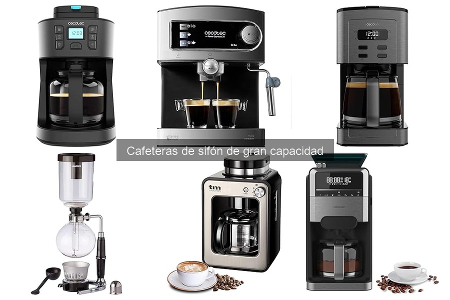 Recetas de café con cafetera de sifón de gran capacidad
