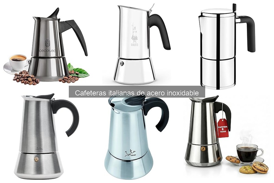 Recetas de café en cafetera italiana de acero inoxidable