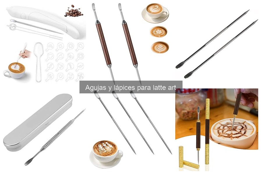 Tipos de agujas y lápices para latte art: Guía completa