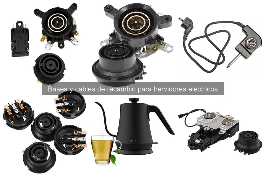 Tipos de bases y cables de recambio para hervidores eléctricos