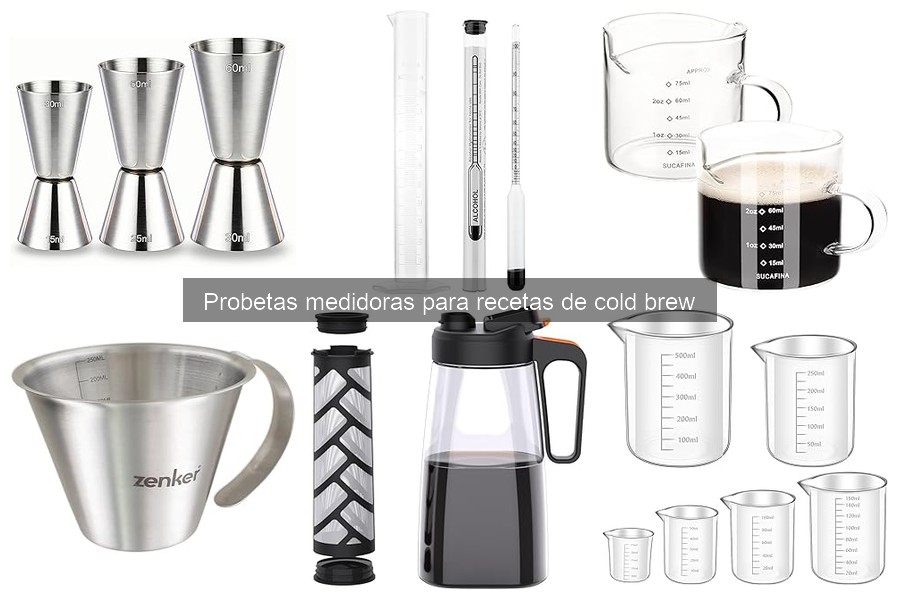 Tipos de probetas medidoras para recetas de cold brew