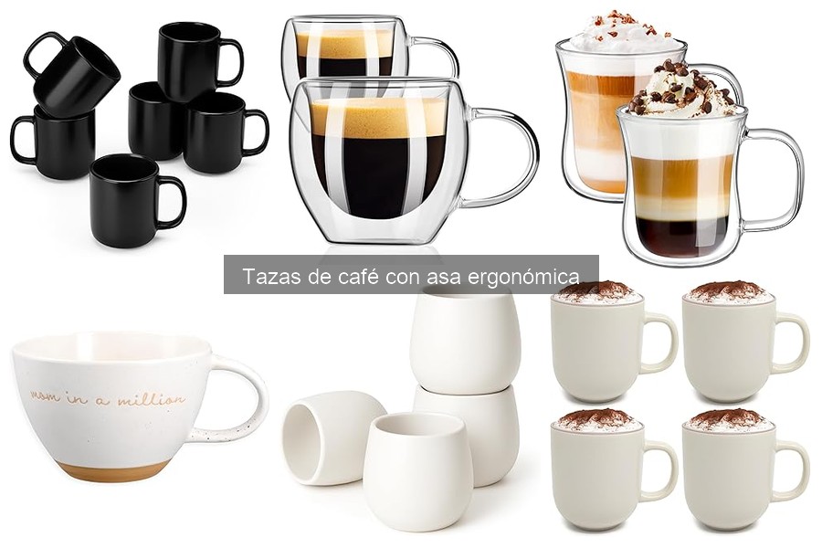 Uso y cuidado de tazas de café con asa ergonómica